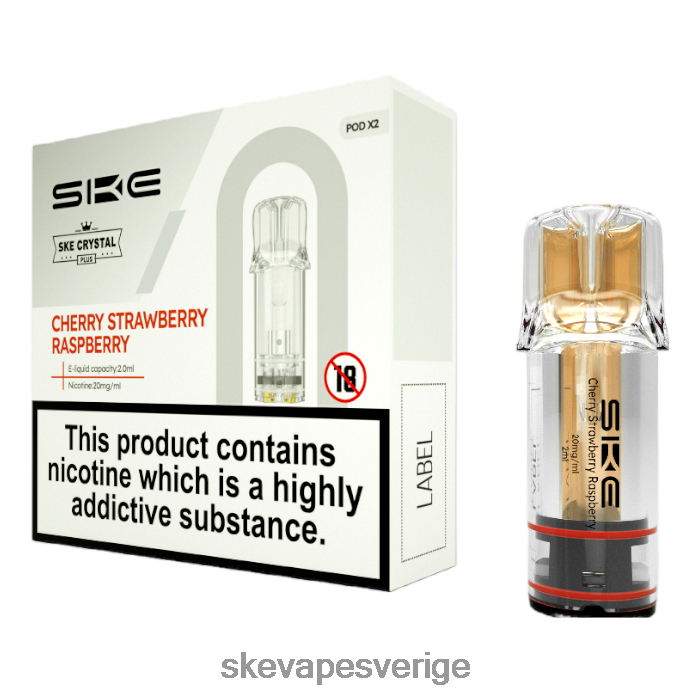 SKE Crystal - SKE kristall vapes plus baljor körsbärsjordgubbshallon 8RD4HL109
