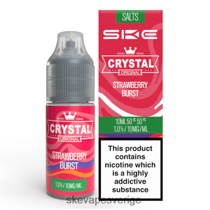 SKE Crystal Vape - SKE kristall nic salt - 10ml jordgubbssprängd 8RD4HL118