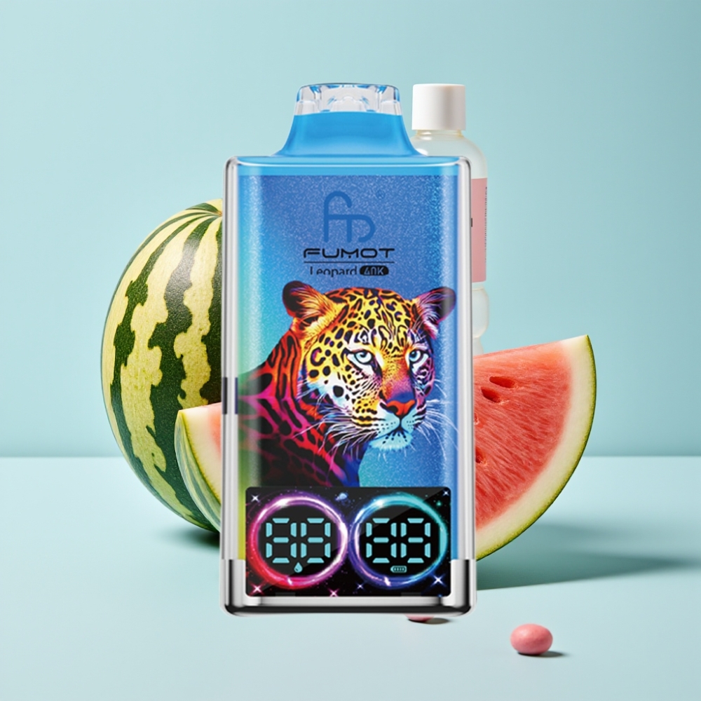 Fumot Leopard 40K Puffs Dual Mesh Digital Display Typ-C Vattenmelons Tuggummi