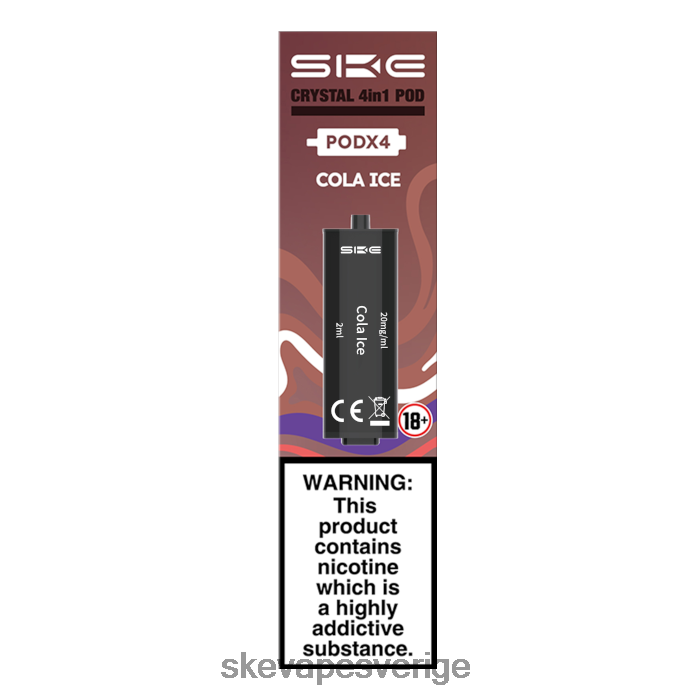 SKE Crystal Bar - SKE crystal 2400 4 i 1 förfyllda kapslar - 4pk olika smaker 8RD4HL100