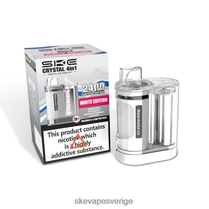 SKE Vape - SKE crystal 2400 4 i 1 pod kit blandat vit upplaga 8RD4HL5