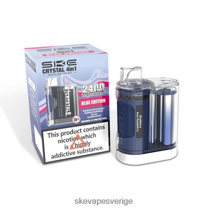 SKE Vape Wiki - SKE crystal 2400 4 i 1 pod kit blandat blå upplaga 8RD4HL4