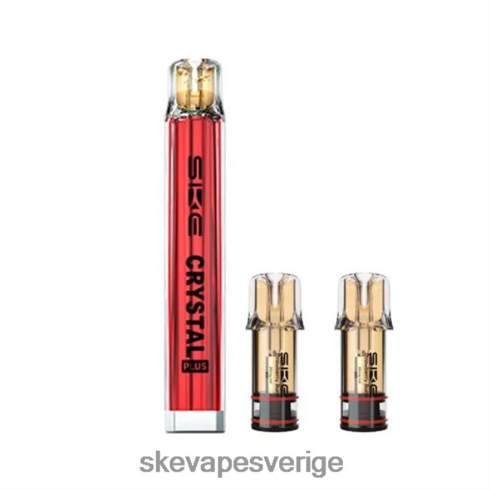SKE Vape Sverige - SKE crystal vapes plus pod kit röd 8RD4HL2